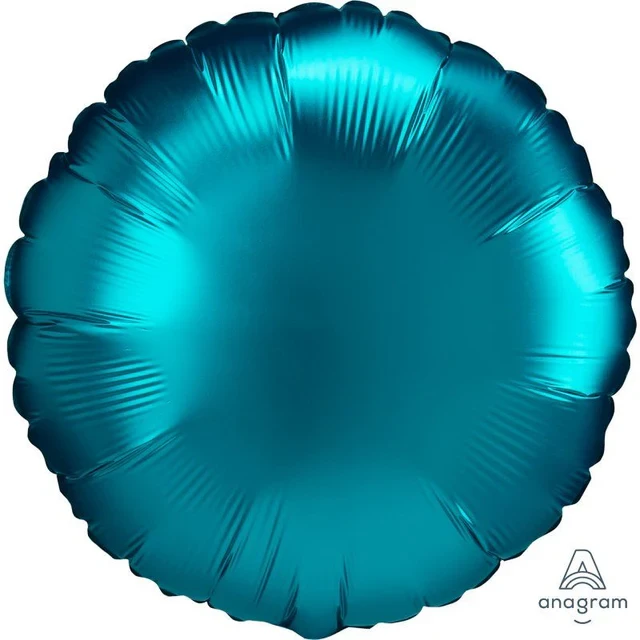 Foil Balloon - Standard HX Satin Luxe Aqua Circle (45cm)
