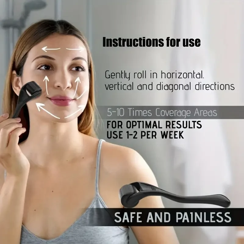 Derma Roller Microneedle Beard and Face Care Kit