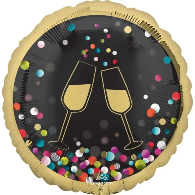 45cm Standard HX Cheers Colourful Confetti