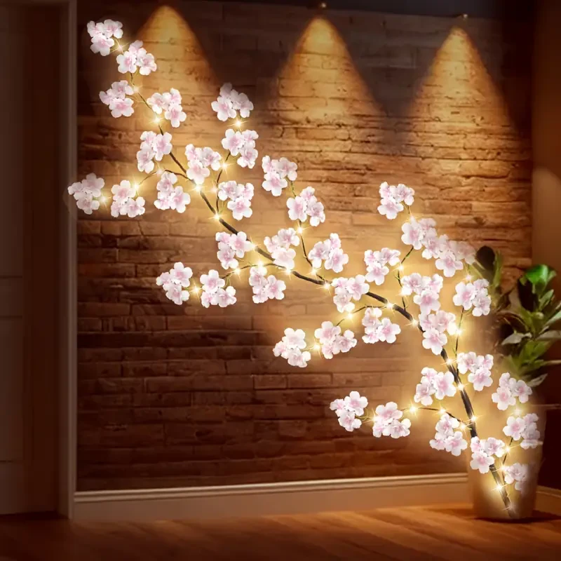 Cherry Blossom Garland With Lights
