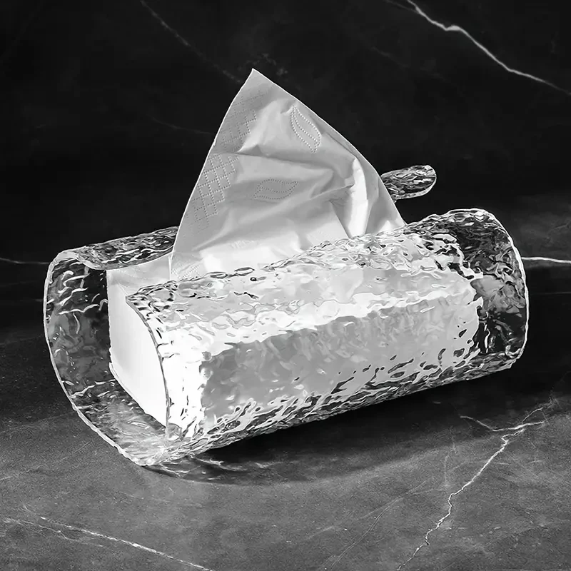 Elegant Oval Wavy Textured Tissue Box Cover
