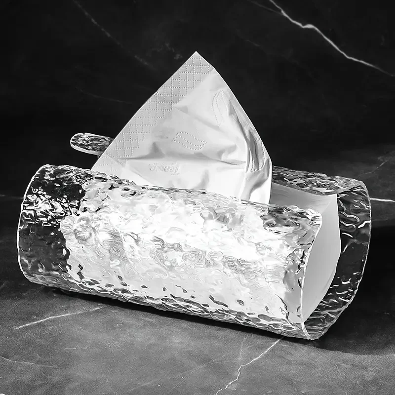 Elegant Oval Wavy Textured Tissue Box Cover