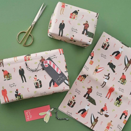 Merry & Bright Santa Baby Gift Wrapping Paper