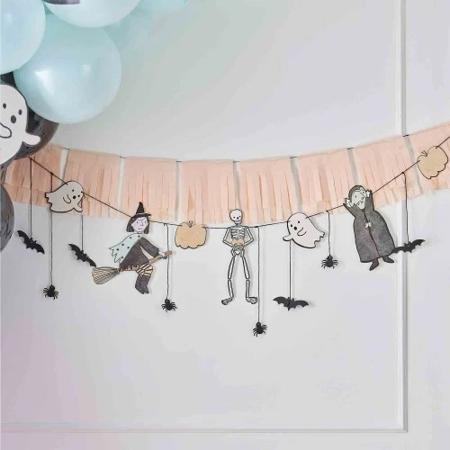 Boo Crew Halloween Bunting with Tassel Garland