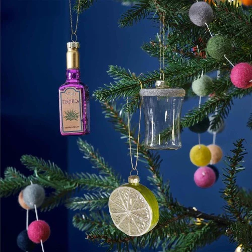 Merry & Bright Novelty Tequila Set Hanging Tree Decorations