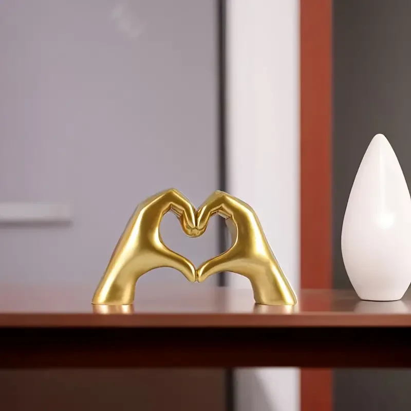 Golden Love Hand For Office Display Wine Cabinet Display