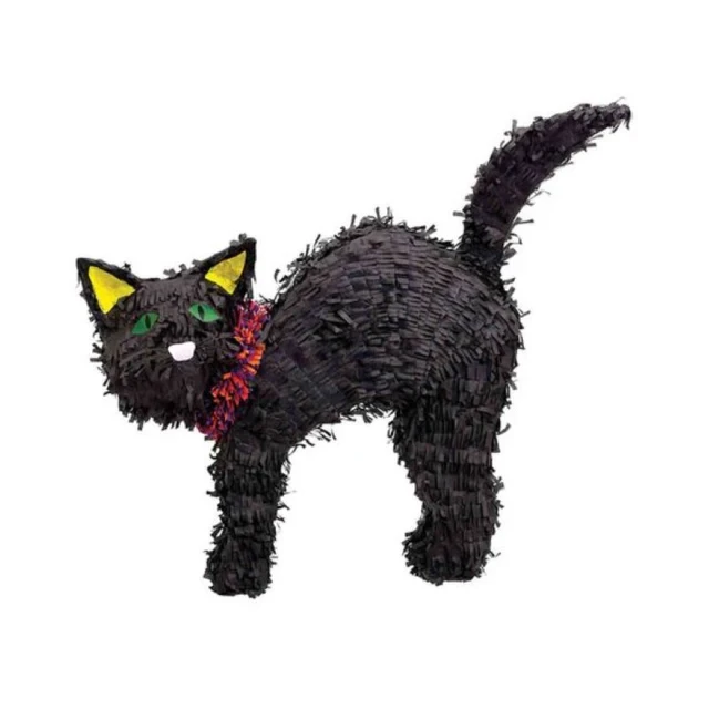 Black Cat 2D Shape Pull String Pinata