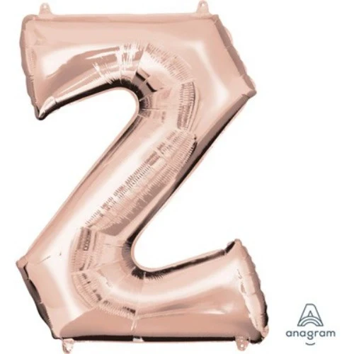 Letter Z Rose Gold 81cm Helium Saver