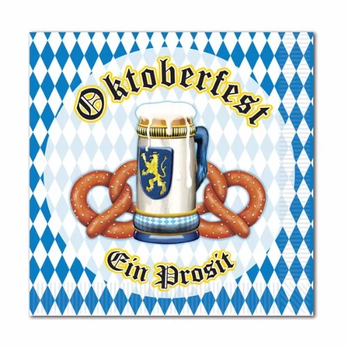 Oktoberfest Beverage Napkins - Pack of 16