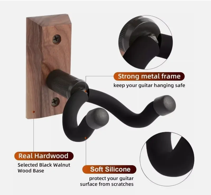 Guitar Wall Mount - Guitar Hanger and Holder Hook
