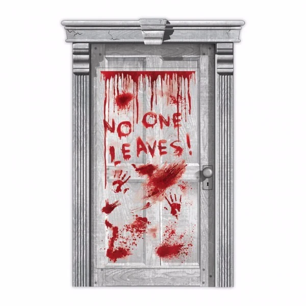 Door Cover Asylum Dripping Blood & Hands