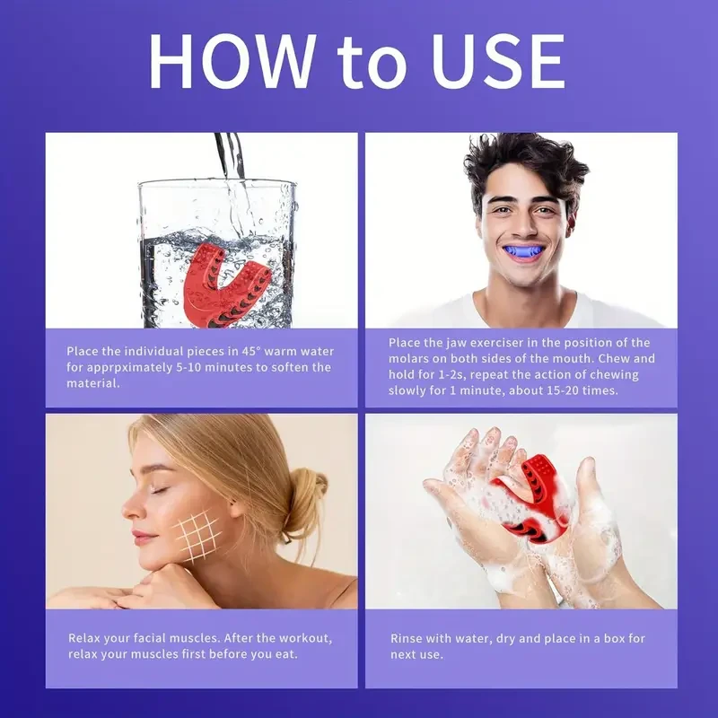 3PCS Jaw Exerciser for Men and Women - 3 Resistance Levels