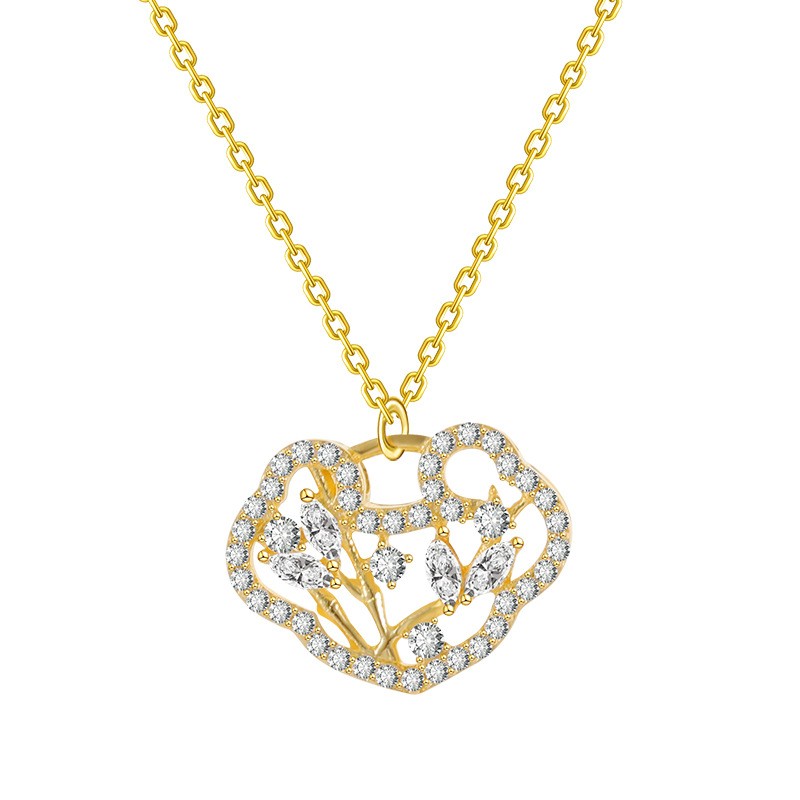 Net Red Wind Light Luxury Full Diamond Necklace