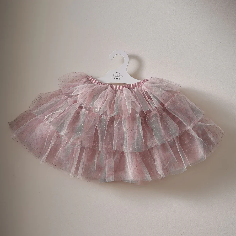 Fairy Princess Costume Tutu - Fancy Dress Pink & Silver Sparkle  (5-7 Years)