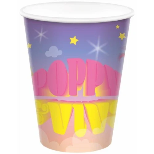 Trolls 3 Band Together 266ml Paper Cup   - Pack of 8