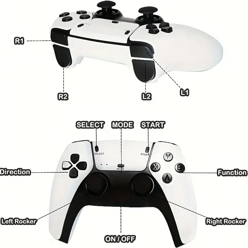 M15 Game Stick Mini TV Handheld Game Console with Wireless Gamepads