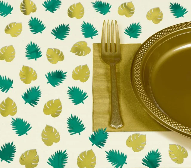 Key West Palm Leaves Foil Table Confetti Scatters - (Pack of 48)