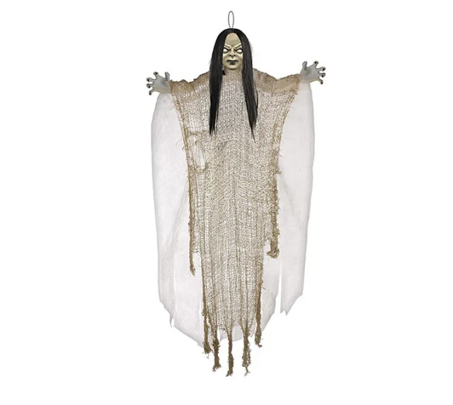 Medium Creepy Girl Hanging Prop Decoration Fabric & Plastic