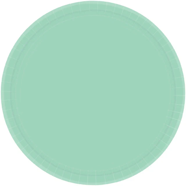 Paper Plates 17cm Round 20ct Cool Mint (Pack Of 20)