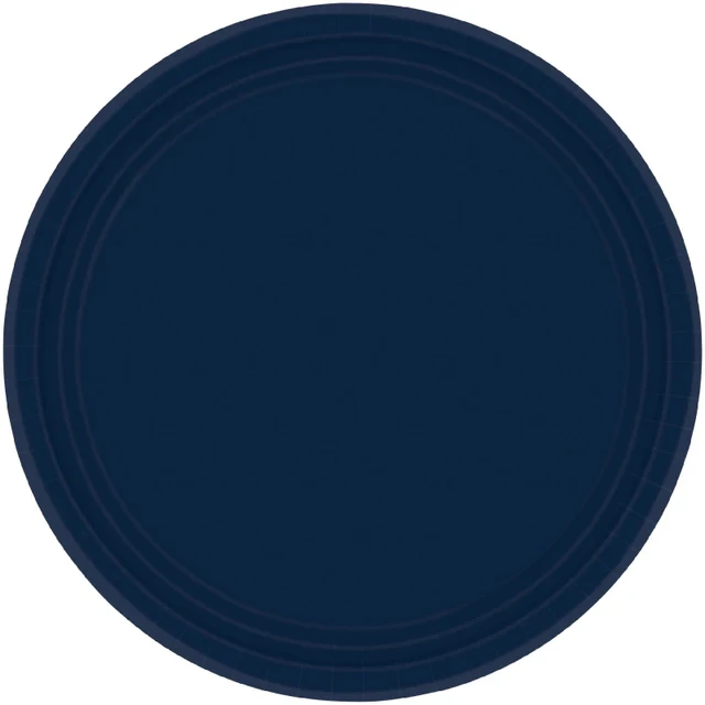 Paper Plates 23cm Round 20ct Navy (Pack Of 20)