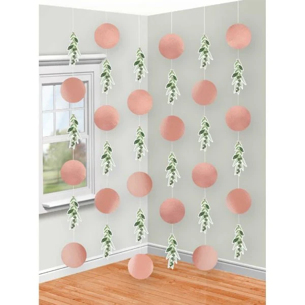 Love And Leaves Hanging String Decorations (Pack of 6)