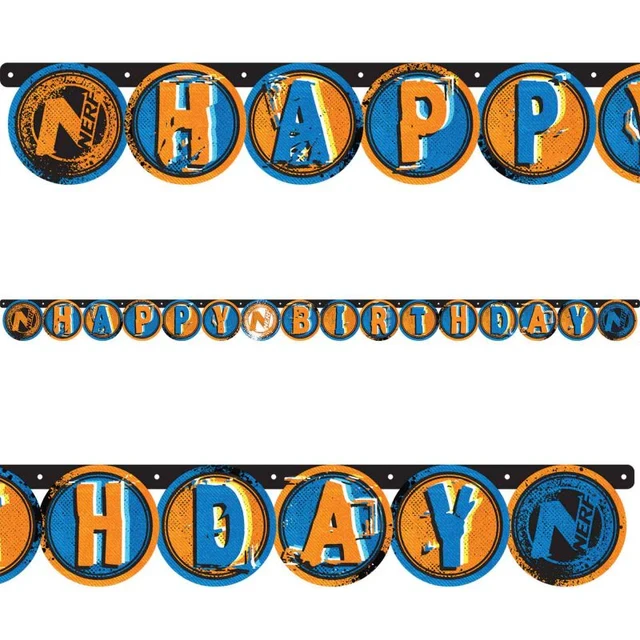 Letter Banner - Nerf Happy Birthday (2.18m)