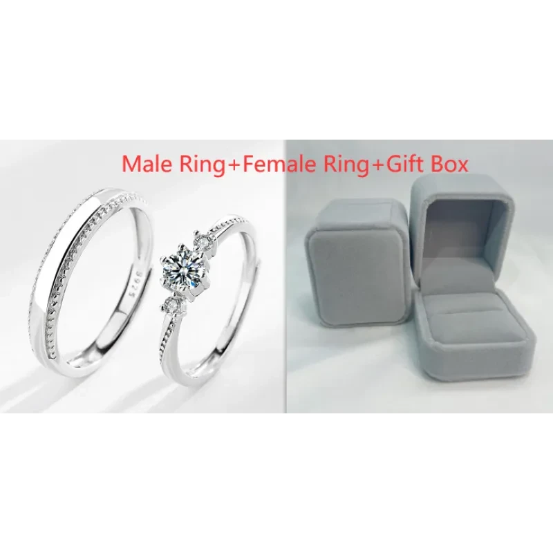 Diamond-set Couple Rings