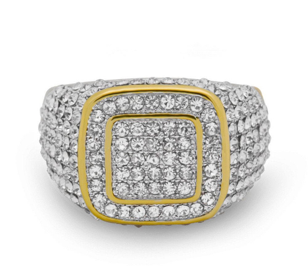 Gold-plated Micro Inlaid Zircon Ring