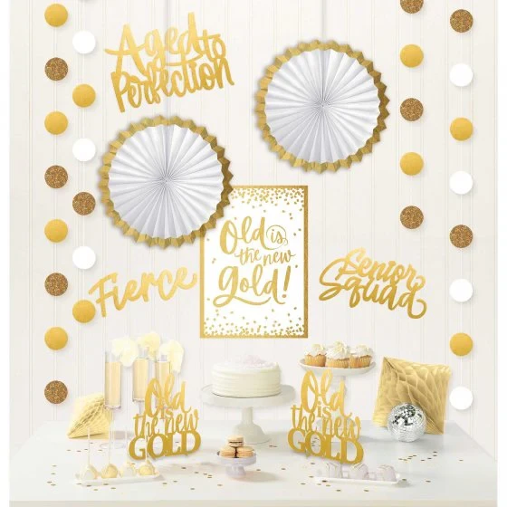 Over The Hill Golden Age Room Decorating Kit (Pack of 12)
