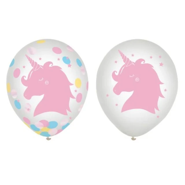 Magical Rainbow Birthday 30cm Latex Balloons & Confetti (Set of 6)