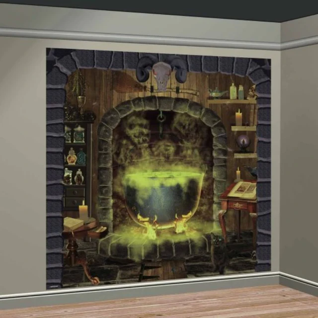 Witches Kitchen Backdrop Scene Setters (Set of 2)