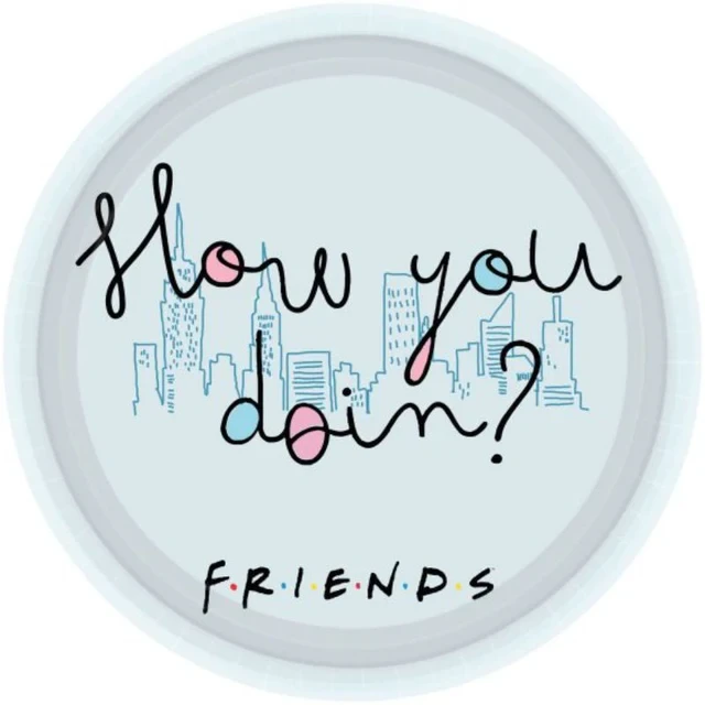 "Friends 9"" / 23cm Paper Plates - Pack of 8
