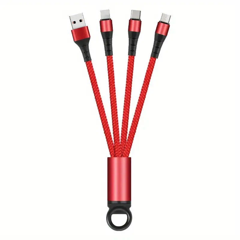 Universal Braided Three-in-One USB Charging Cable