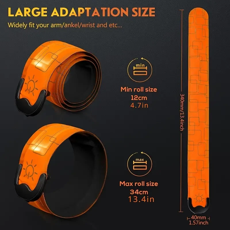 Rechargeable LED Armband for Running and Walking at Night (2 Pack)