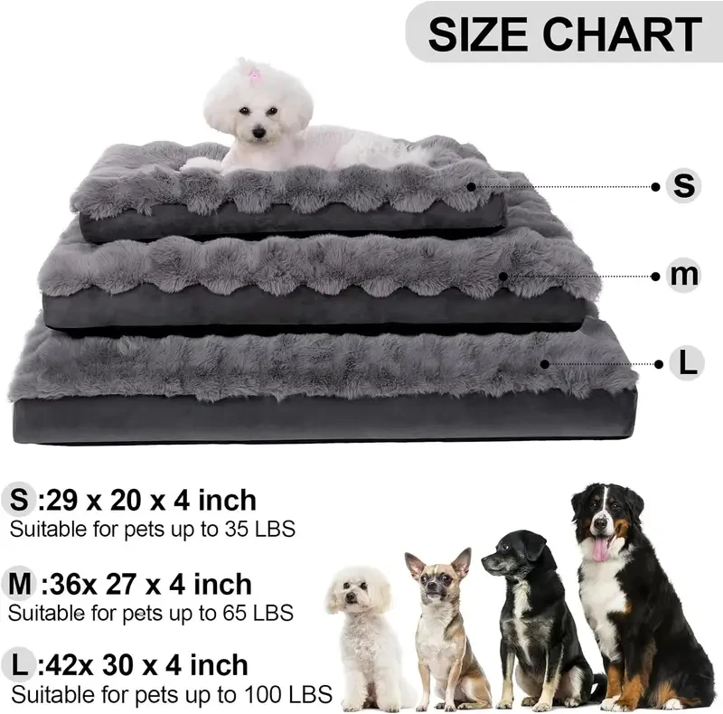 Orthopedic Dog Bed for Extra Large Dogs with Removable Washable Cover
