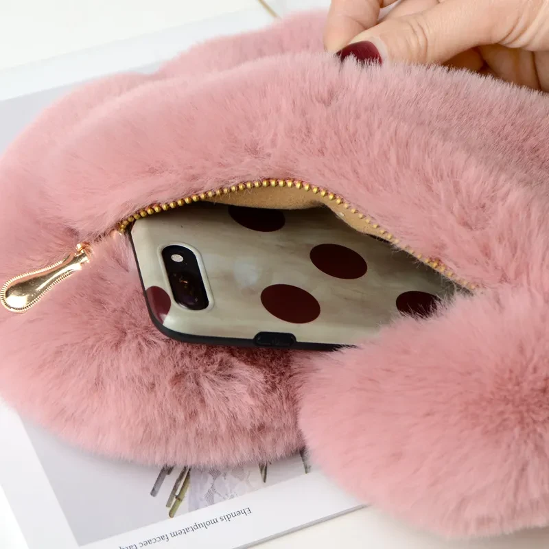Love Bags For Women Plush Chain Shoulder Bags Valentine's Day Party Bag