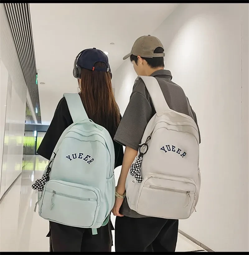 Simple Backpacks School Bags Student Girls Nylon Bag Women