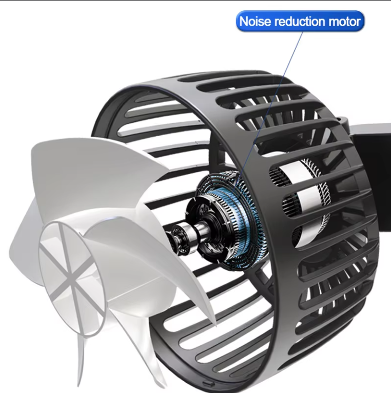 Car Seat Back Cooling Fan USB Charge Dual Head Fan 360 Degree Rotation Neck Cooler for Summer