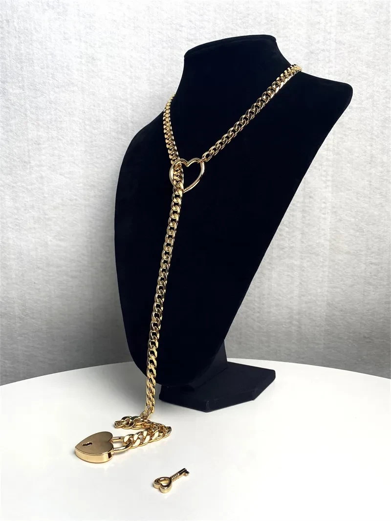 Slip Chain Necklace Heart O-Ring