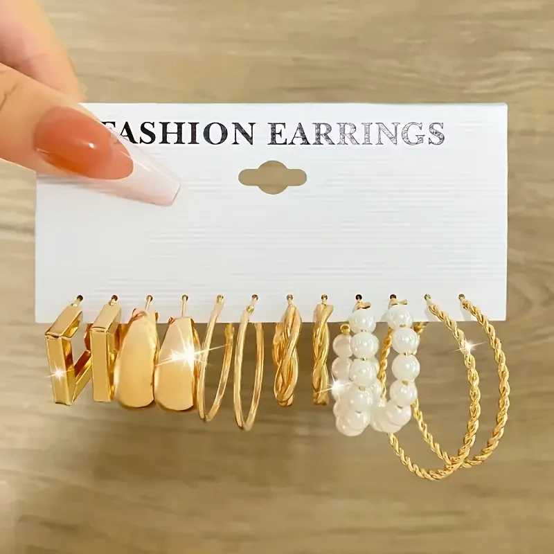 earrings For Women 24pairs Heart & Faux