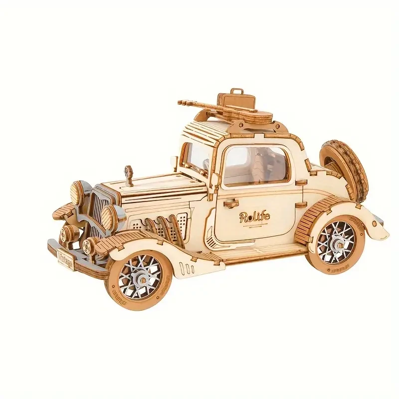 3D Puzzle DIY Wooden Car Assembly Model