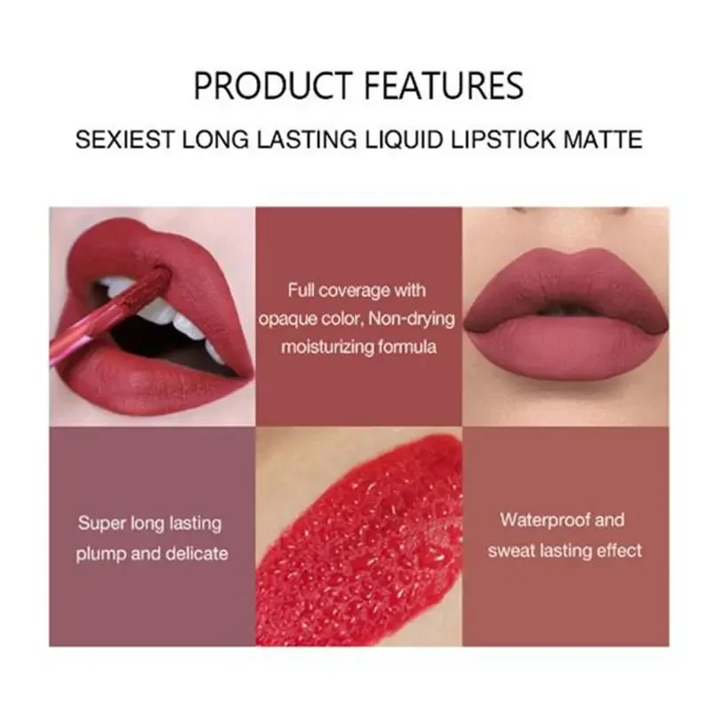Set New Long Lasting Waterproof Lipstick Set Women