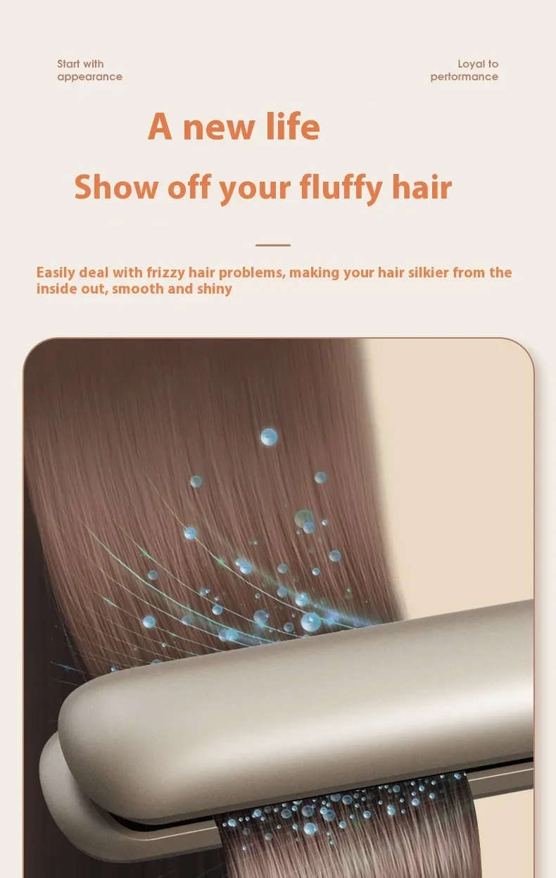 Wireless USB Charging Hair Straighteners Volume Straight Two-in-one