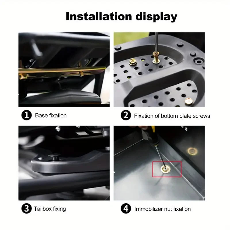 LIXADA 45L Motorcycle Rear Trunk - Waterproof with Locks