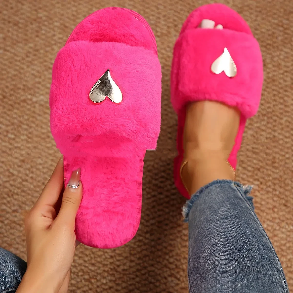Fluffy Slipper Fall Winter Warm