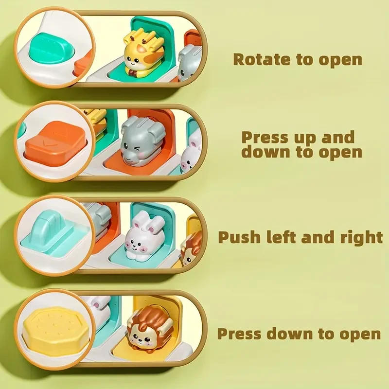 Pop-Up Animal Learning Box - Enhances Logic & Memory Skills