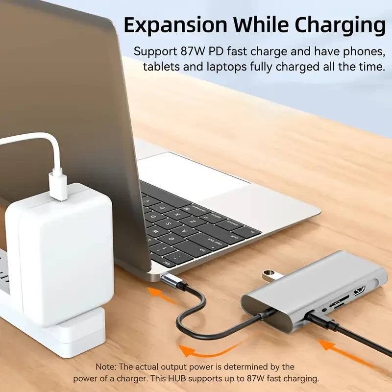 11-in-1 USB Type C Hub with 4K HD Converter and Expansion Dock