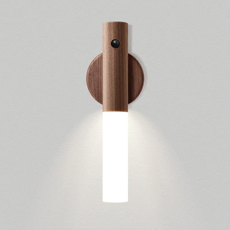 Magnetic Wood Wireless Night Light Corridors