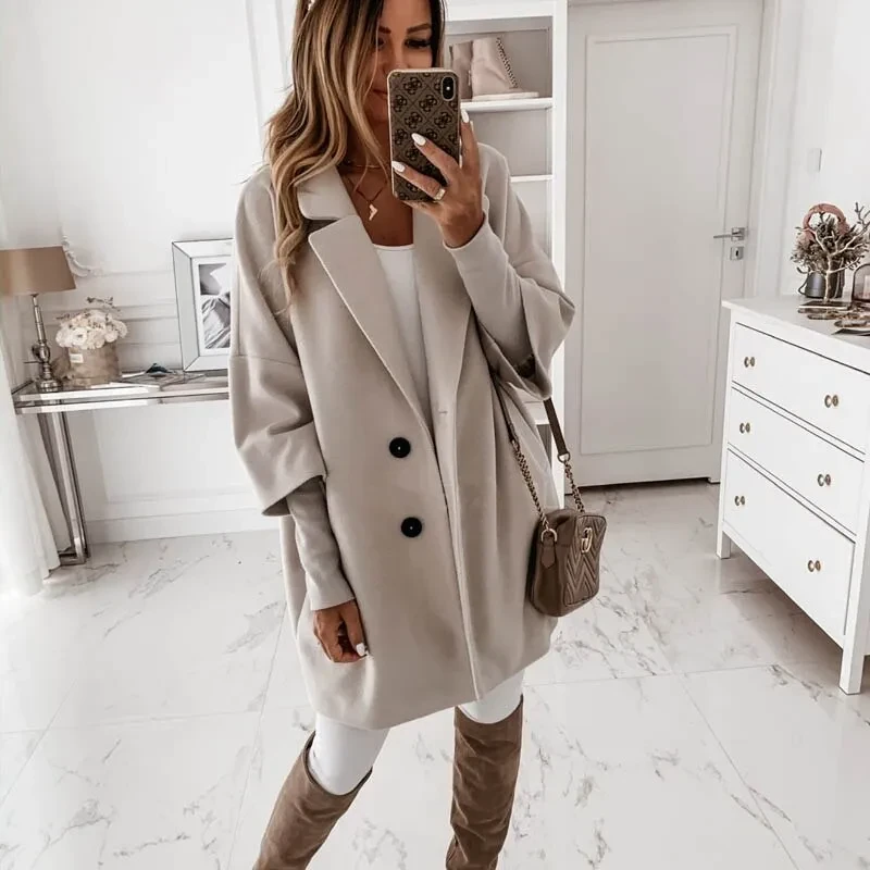 Vintage Long Wool Coat for Women