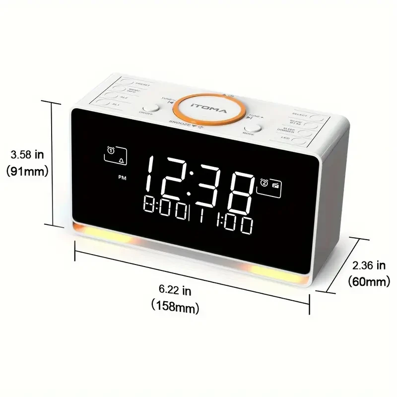 1PC DAB & FM Radio Alarm Clock with Wireless Connection and Dual Alarm - ITOMA 728